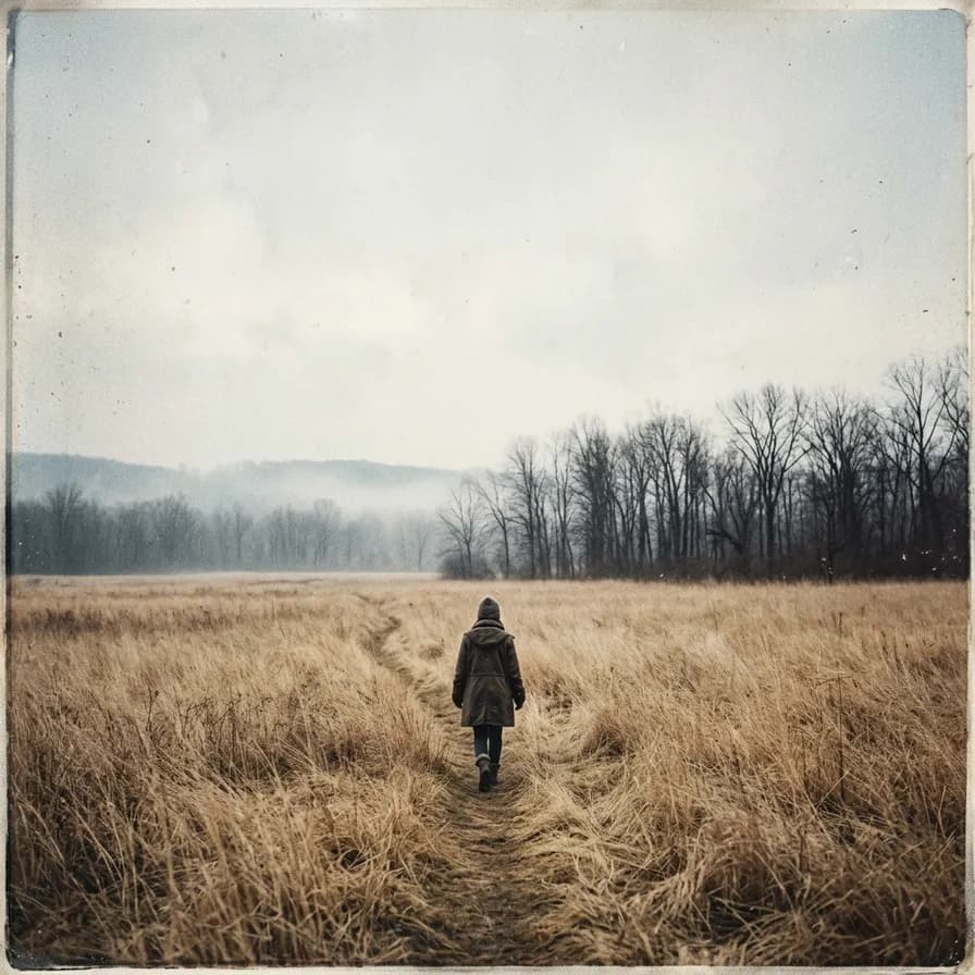 AI-generated album covers example — Indie folk — figure in a field, made with Nano Banana 2 on BananaBanana