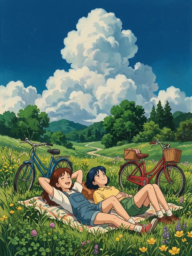 AI-generated anime art example — 90s film still, made with Nano Banana 2 on BananaBanana