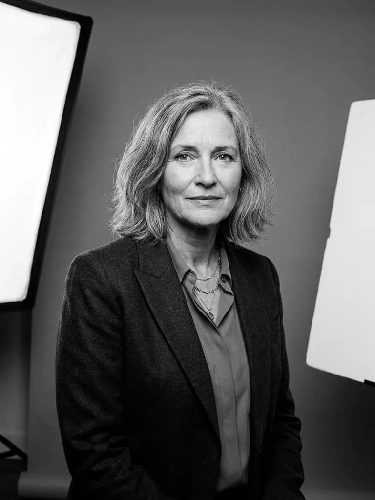 AI-generated business headshots example — Black and white classic, made with Nano Banana Pro on BananaBanana