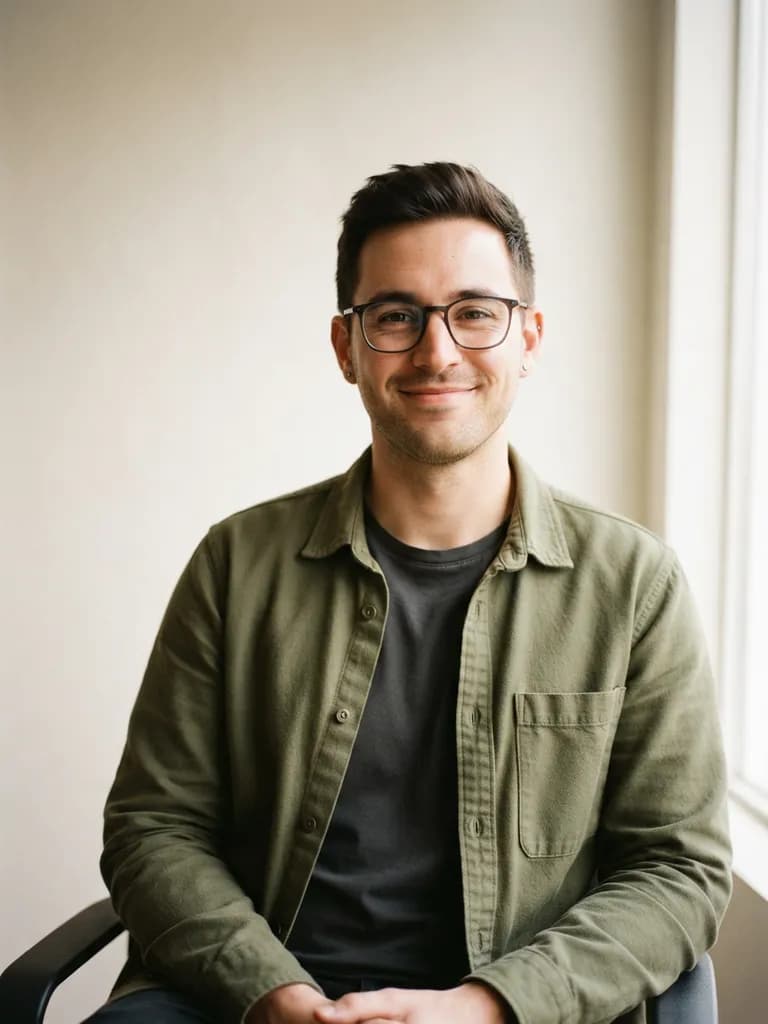 AI-generated business headshots example — Casual tech portrait, made with Nano Banana 2 Lite on BananaBanana