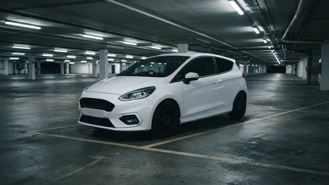 AI-generated car photography example — Underground car park, made with Nano Banana 2 Lite on BananaBanana