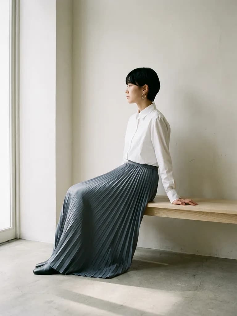 AI-generated fashion lookbook example — Minimal tailoring in north light, made with Nano Banana Pro on BananaBanana
