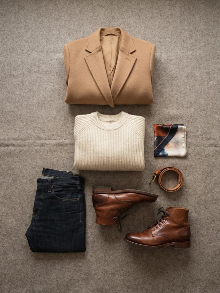 AI-generated fashion lookbook example — Outfit flat lay, made with Nano Banana 2 Lite on BananaBanana