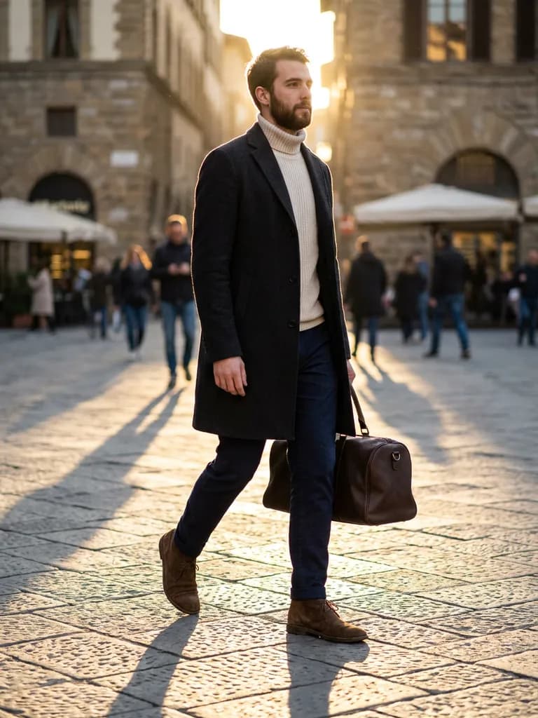 AI-generated fashion lookbook example — Street style at golden hour, made with Nano Banana Pro on BananaBanana