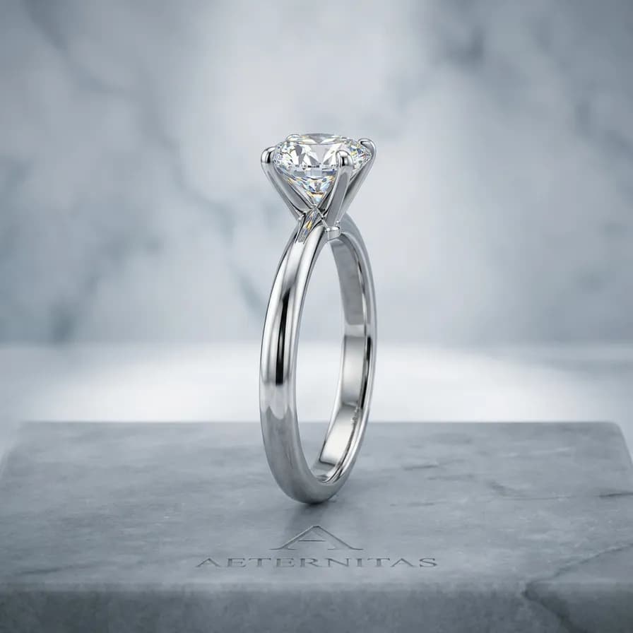 AI-generated jewelry photography example — Diamond solitaire macro, made with Nano Banana Pro on BananaBanana