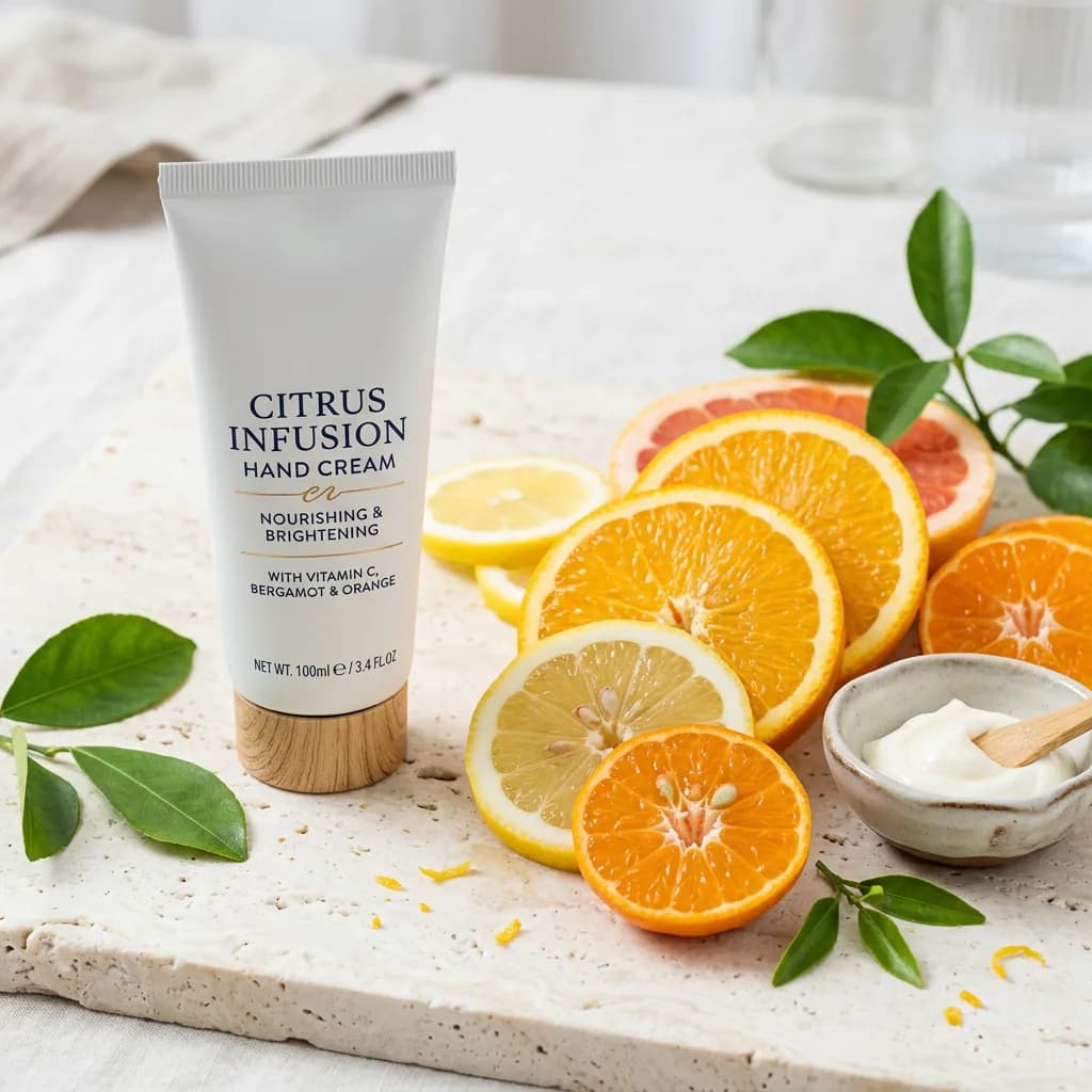 Hand cream with citrus, Nano Banana 2