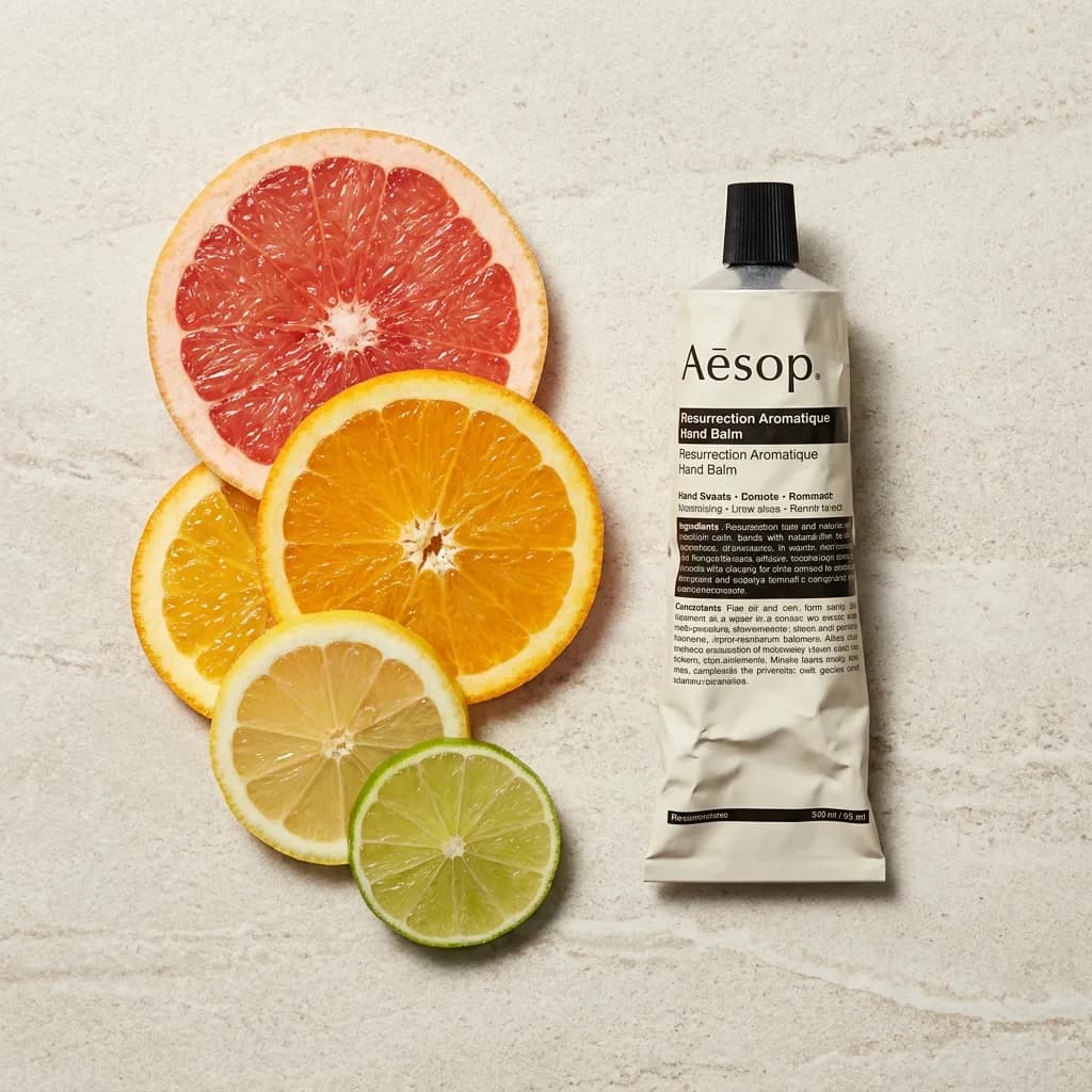 Hand cream with citrus, Nano Banana Pro
