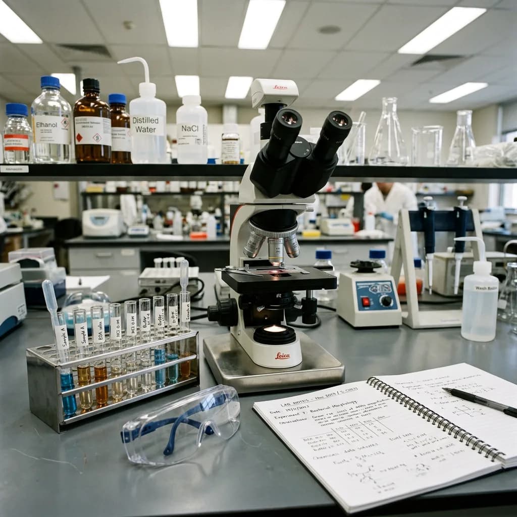 Science lab bench, Nano Banana 2