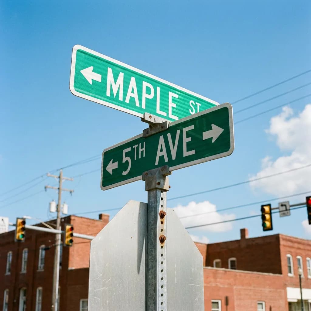 Street sign intersection, Nano Banana Pro