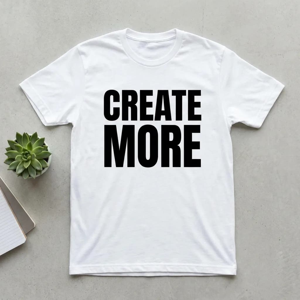 CREATE MORE t-shirt, Nano Banana Pro