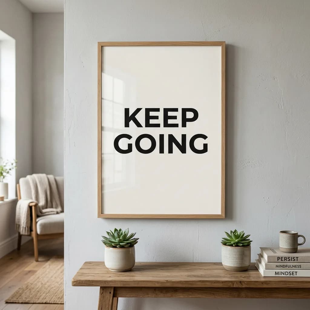 KEEP GOING poster, Nano Banana 2