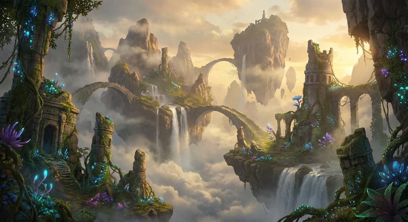 AI-generated fantasy landscape in 4K — BananaBanana image generator